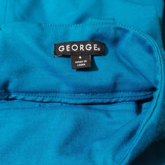 GEORGE TEAL STAR PENCIL SKIRT W/FLY AWAY CARDIGAN SET SIZE 4 NWT - Picture 8 of 15